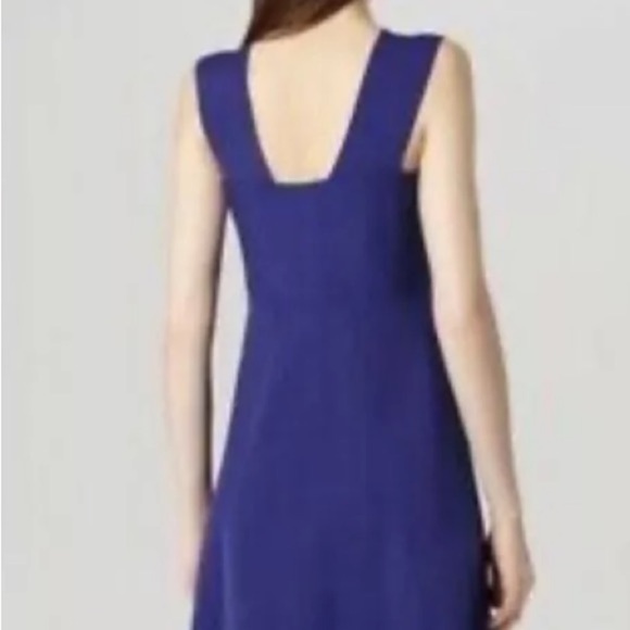 Reiss Womens Blue Archive Jamie Knitted V Neck Sleeveless A Line Dress Size 6 - Picture 3 of 16